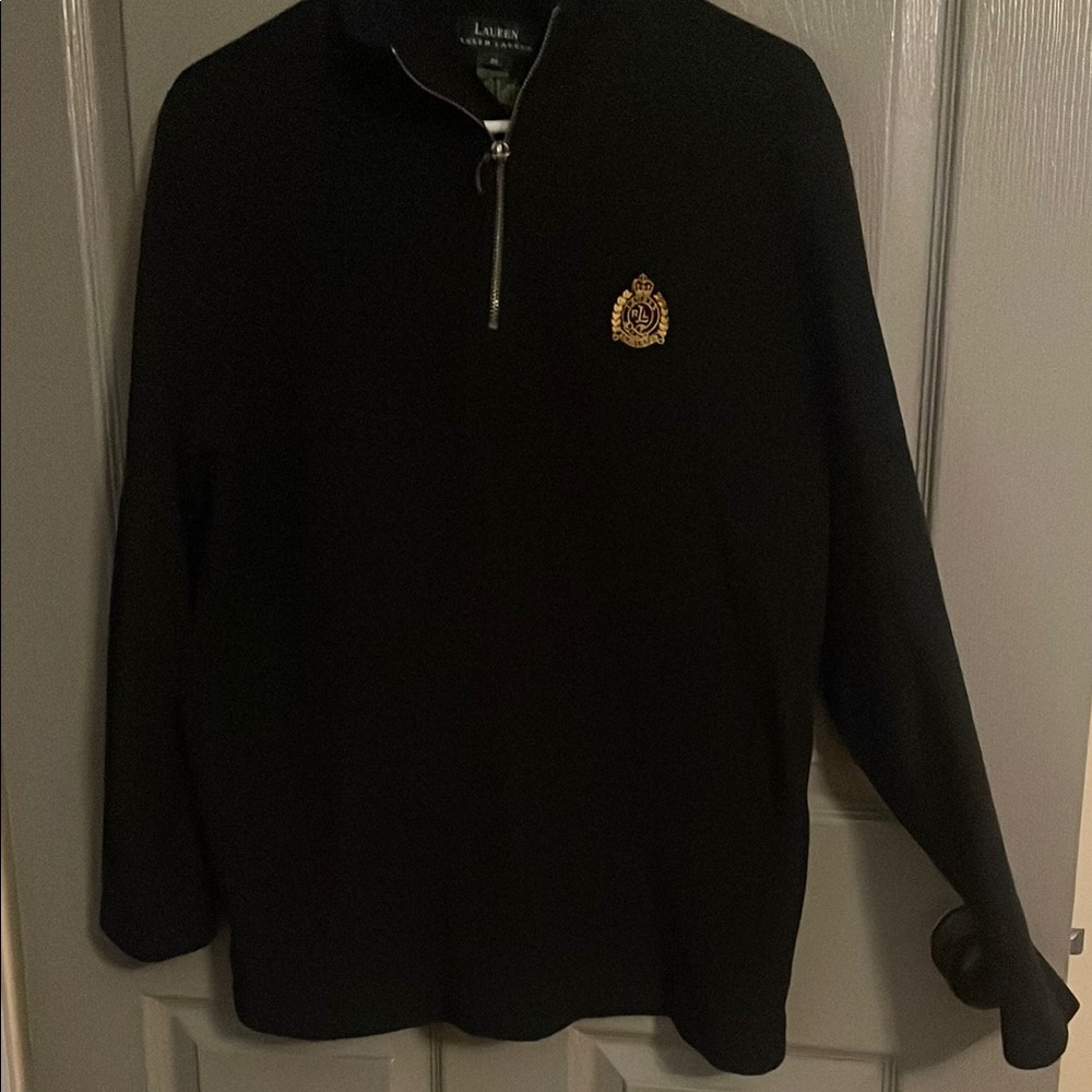 Black Lauren by Ralph Lauren zipped fleece men’s zip up size Medium